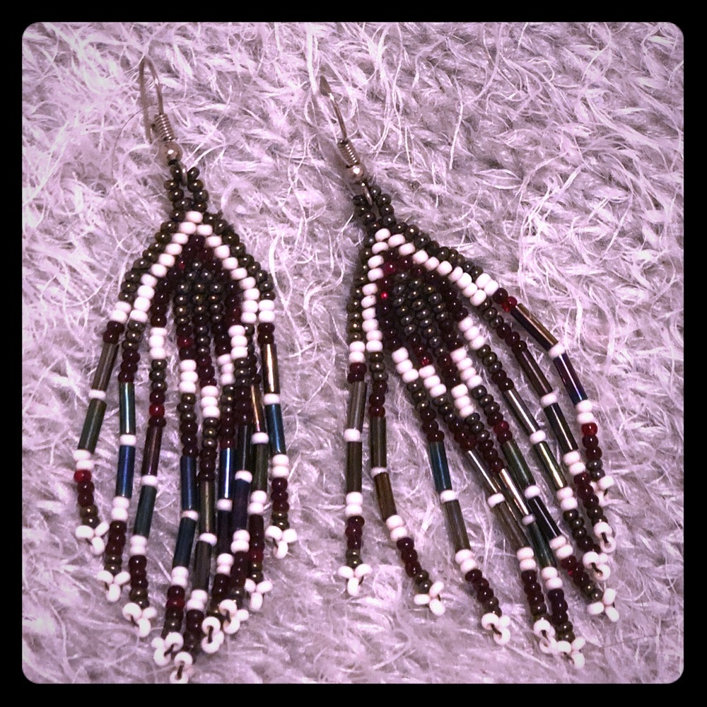 Beaded dangle earrings